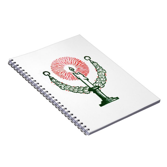 Caderno Espiral Vela de Natal Tradicional (Lado Direito)