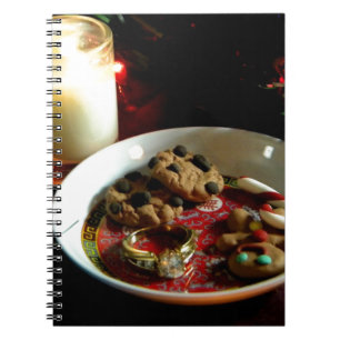 Caderno Espiral Vela do biscoito do Natal