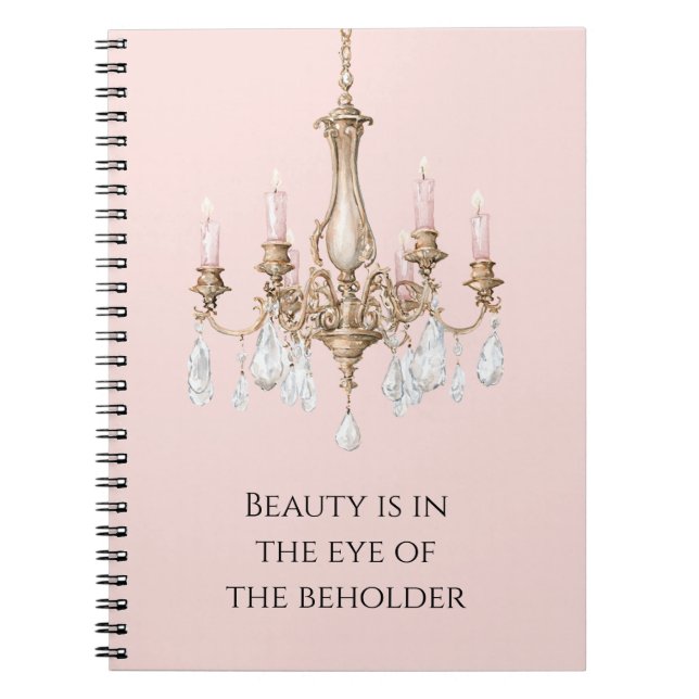 Caderno Espiral Velas Rosa para Lustre (Frente)
