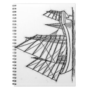 Caderno Espiral veleiro leste da Ásia