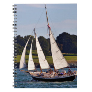 Caderno Espiral Velejando em Newport, Rhode Island, EUA