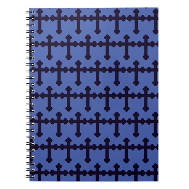Caderno Espiral Velha cruz cristã roxa (Frente)