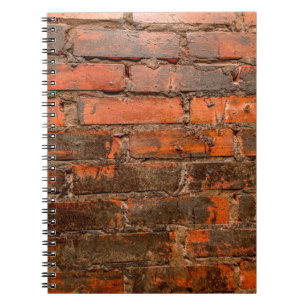 Caderno Espiral Velho muro de tijolo de pedra, envelhecido, antigo