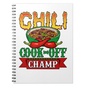 Caderno Espiral Vencedor da competição Chili Cook Off Champ