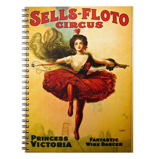 Caderno Espiral Vende Floto Wire Dancer Circus Princesa Victoria (Frente)