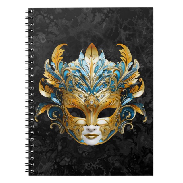 Caderno Espiral Venetian Masquerade Mask (Frente)