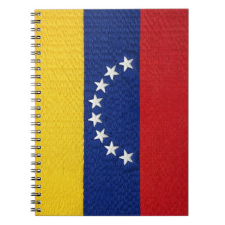 Caderno Espiral Venezuelan flag embroidery style design