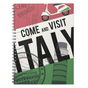 Caderno Espiral Venha visitar Italia