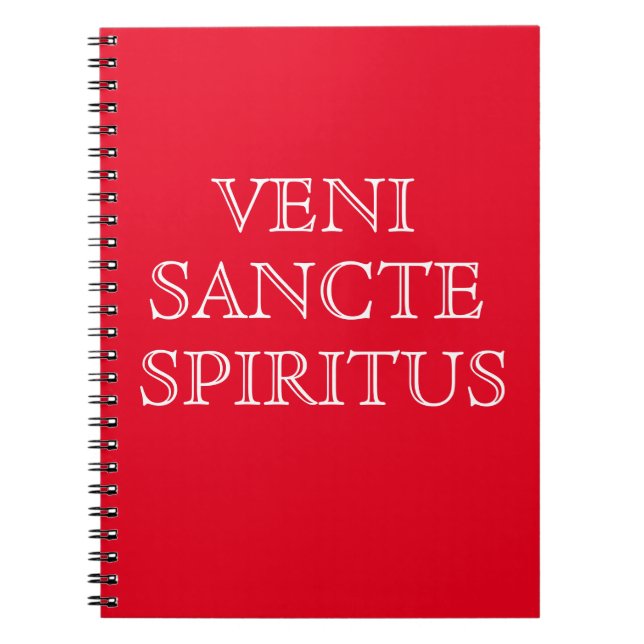 Caderno Espiral Veni Sancte Spiritus Prayer Diário (Frente)