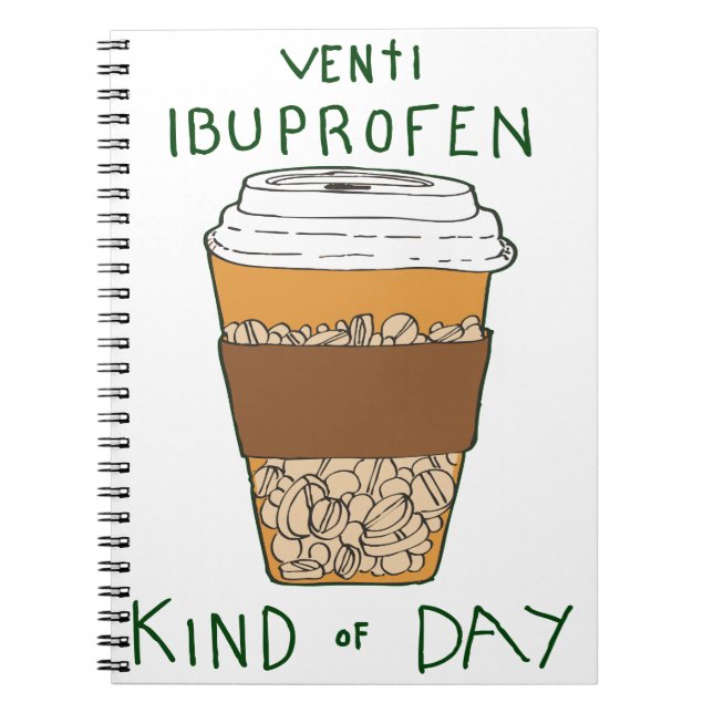 Caderno Espiral Venti Ibuprofen Kind of Day (Frente)