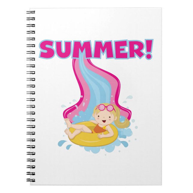 Caderno Espiral Verão louro da menina (Frente)