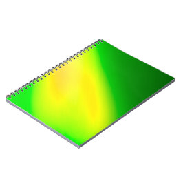 Caderno Espiral verde amarelo ombre luar de listra dupla