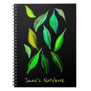 Caderno Espiral Verde deixa aquarela