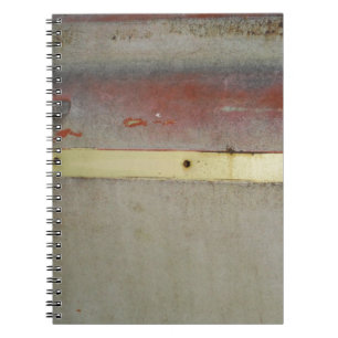 Caderno Espiral Verde desbotado, Vermelho, Azul e Amarelo enferruj