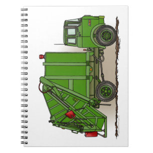 Caderno Espiral Verde do caminhão de lixo