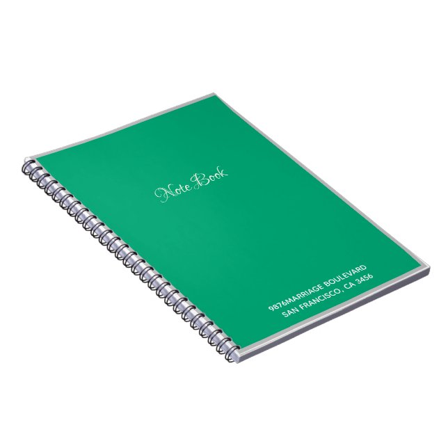 Caderno Espiral Verde Esmeralda (Lado Direito)