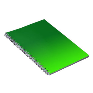 Caderno Espiral Verde Gradiente Vívido Moderno Simples