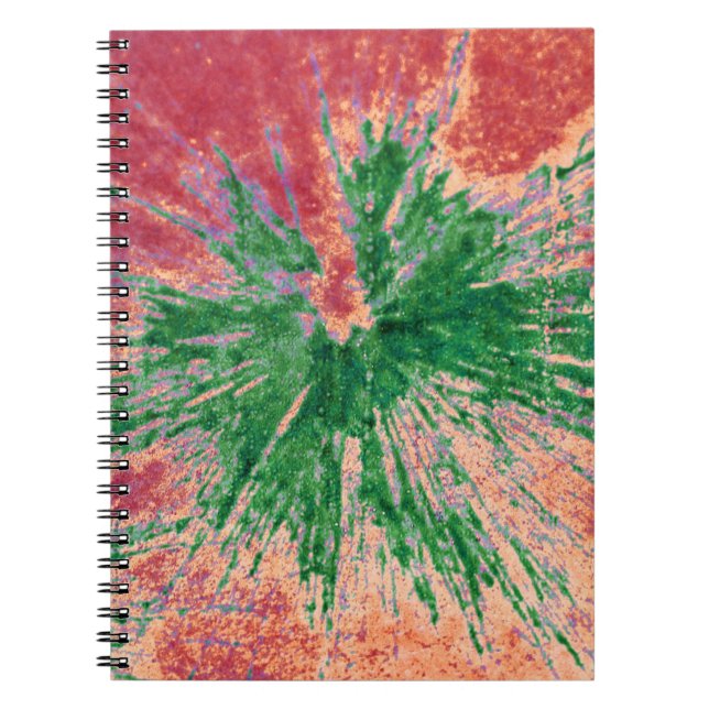 Caderno Espiral Verde no Red Paintball (Frente)