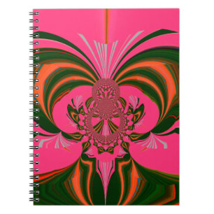 Caderno Espiral Verde-Ouro Vermelho Rosa-Quente