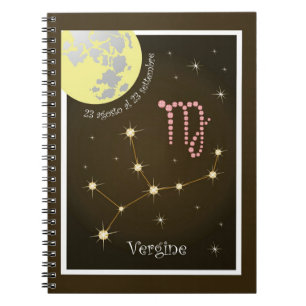 Caderno Espiral Vergine 23 agosto al 23 estabelecimento Notizheft