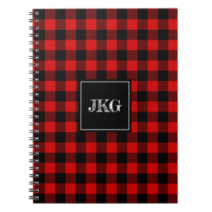 Caderno Espiral Verificação personalizada moderna da xadrez do