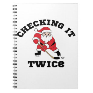 Caderno Espiral Verificando o Papai Noel duas vezes