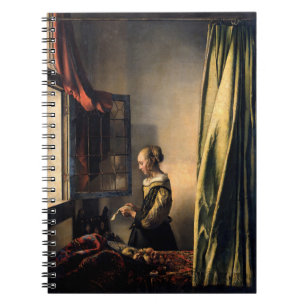 Caderno Espiral Vermeer - Rapariga lendo uma carta em uma janela a