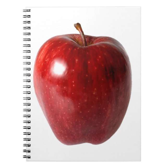 Caderno Espiral Vermelho brilhante - Apple delicioso (Frente)