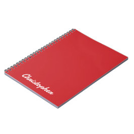 Caderno Espiral Vermelho Leve Elegante Minimalista Cor Única