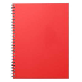 Caderno Espiral Vermelho Neon Cor Sólida Minimalista