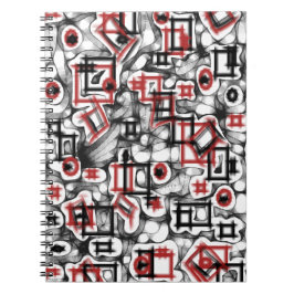 Caderno Espiral Vermelho por toda a parte