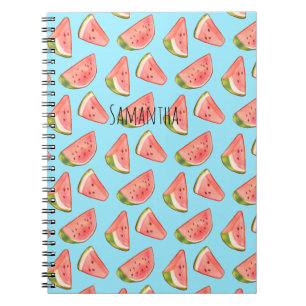 Caderno Espiral Verões: Watercolor Watermelon Slices