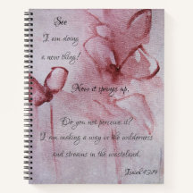 Caderno Espiral Versículo Bíblico Floral