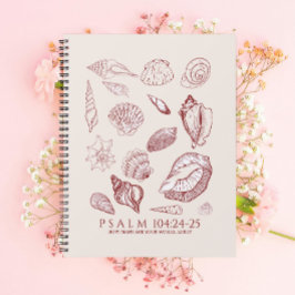 Caderno Espiral Versículo da Bíblia de Concha