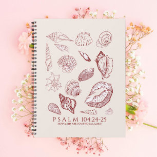 Caderno Espiral Versículo da Bíblia de Concha