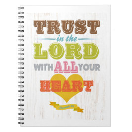 Caderno Espiral Verso da Bíblia Escritural Cristã - Provérbios 3:5