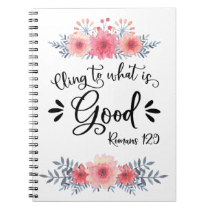 Caderno Espiral Versos da Bíblia Inspiracional - Romanos 12:9