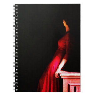 Caderno Espiral Vestido Vermelho Elegante Mulher Misteriosa nas S