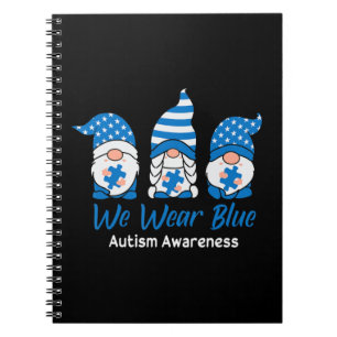 Caderno Espiral Vestimos a consciência do Autismo Azul "Três Gno