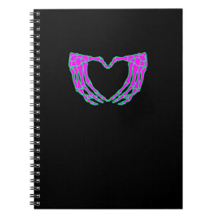 Caderno Espiral Vestuário do Gótico de Pastel, Mãos do Coração de