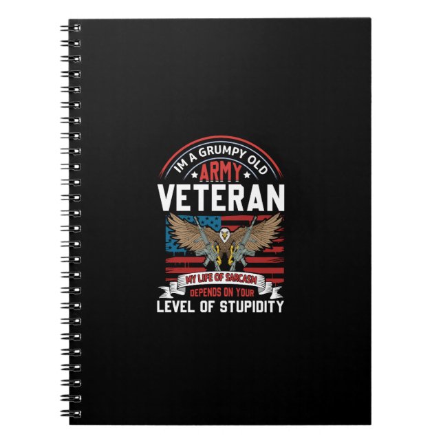 Caderno Espiral veterano do exército (Frente)