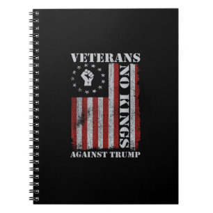 Caderno Espiral Veteranos Militares Protestam Bandeira Patriótica