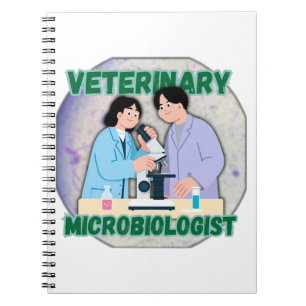 Caderno Espiral Veterinary Microbiologist – Lab Science Design