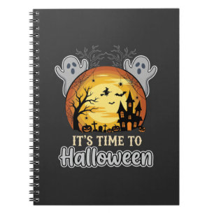Caderno Espiral Vetor de Fantasmas e Cemitério da Lua Assombrada d