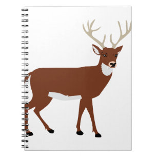 Caderno Espiral Vetor Florestal de Deer Antlers