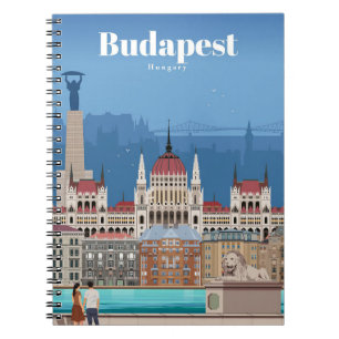 Caderno Espiral Viagem Art Viagem para Budapeste