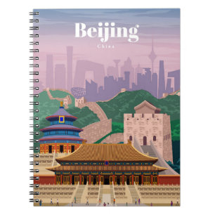 Caderno Espiral Viagem Art Viagem para Pequim China