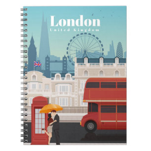 Caderno Espiral Viagem Art Viagem to London Inglaterra