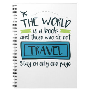 Caderno Espiral Viagem Cita Que O Mundo É Um Livro