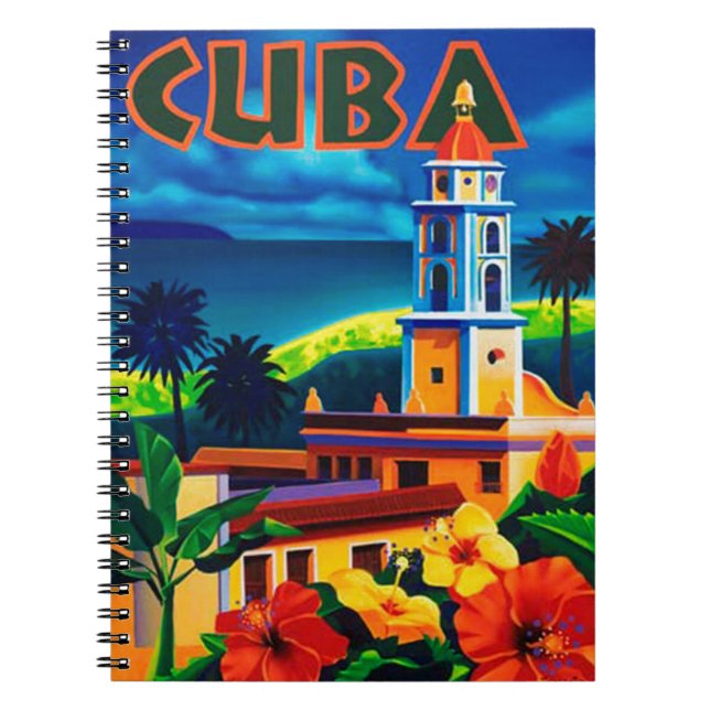 Caderno Espiral Viagem Cuba Vintage (Frente)